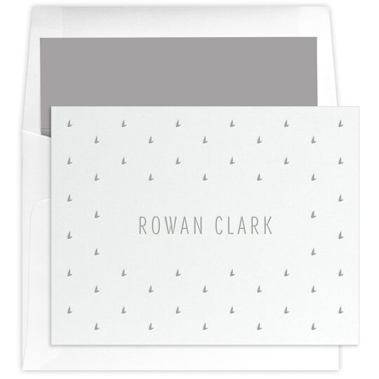Tiny Pattern Folded Note Cards - Letterpress